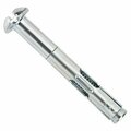 Powers 1/4in x 3in Lok-Bolt AS Sleeve Expansion Anchors, Round Head, Carbon Steel Zinc Plated, 100PK POW 05215S